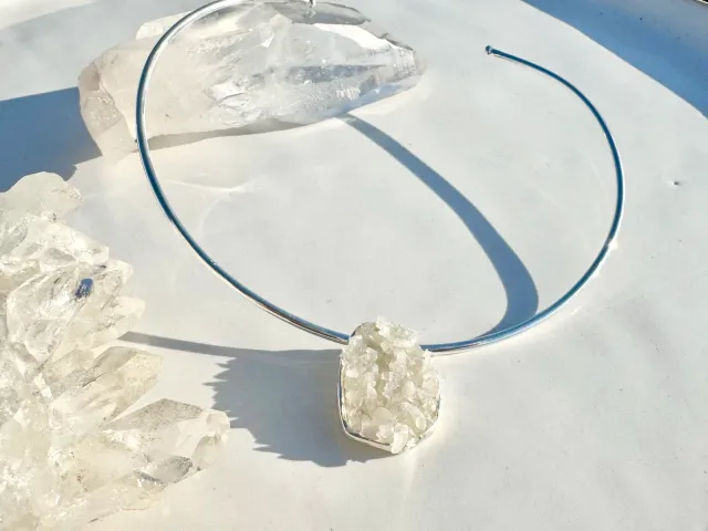 Sienna Crystal Silver Choker