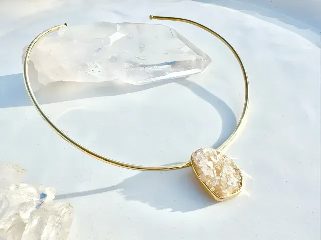 Sienna Crystal Gold Choker