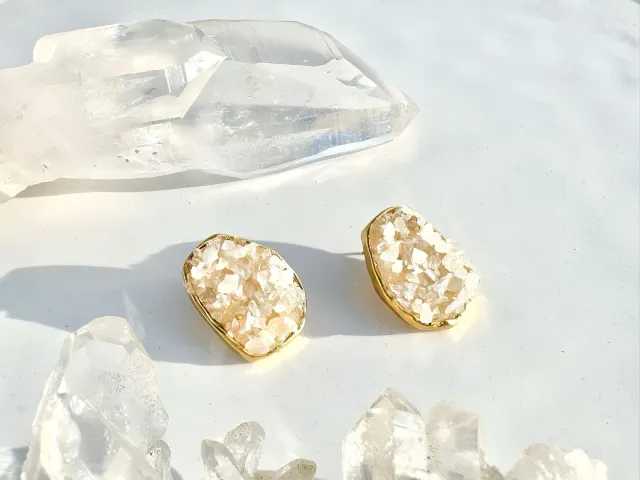 Sienna Crystal Gold Earrings