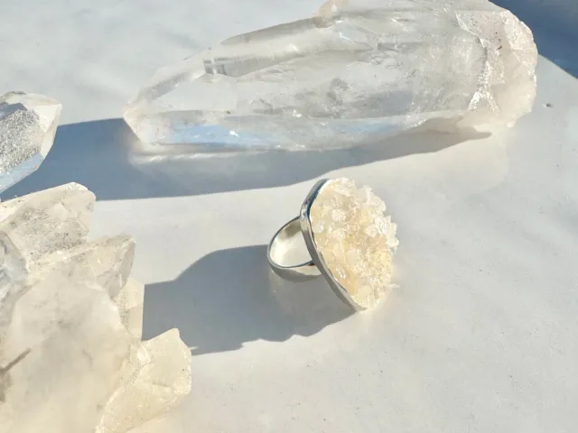 Siena Crystal Silver Ring