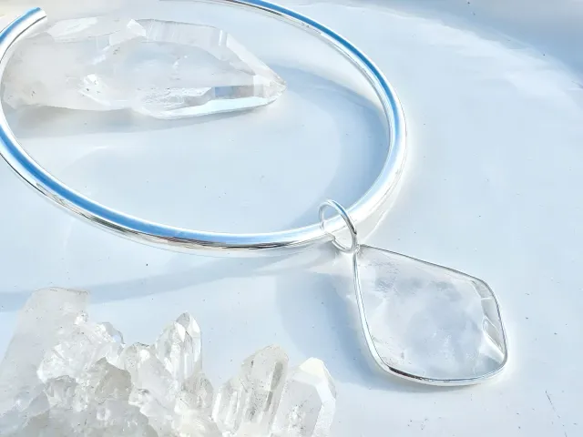 Heaven Crystal Silver Choker