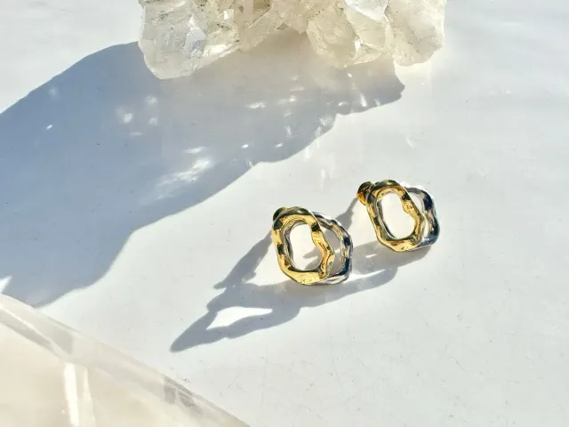 Oura 2-in-1 Bicolor Earrings