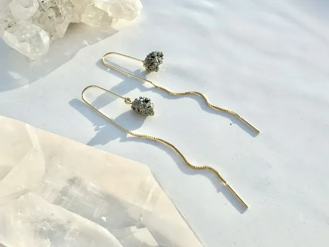Lumi Pyrite Gold Earrings