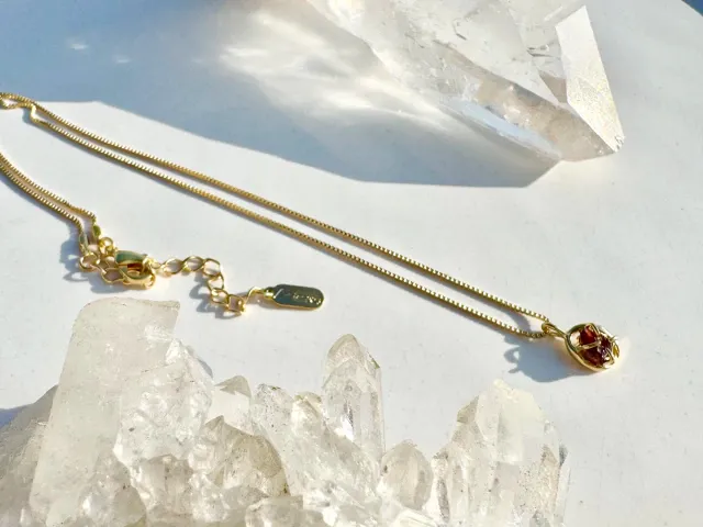 Capri Garnet Gold Necklace