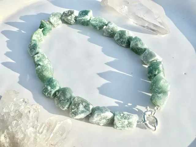 Crete Amazonite Silver Necklace