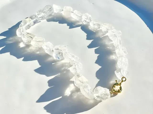 Crete Crystal Gold Necklace
