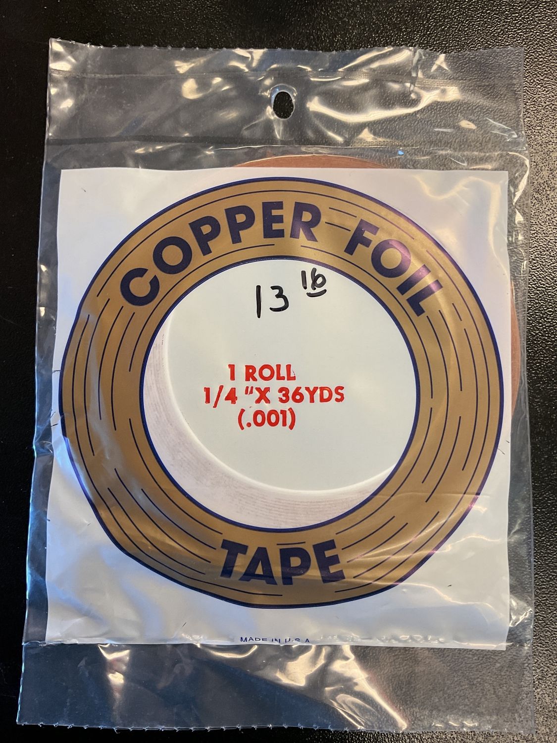 Copper Foil 1/4 x 36 Yards