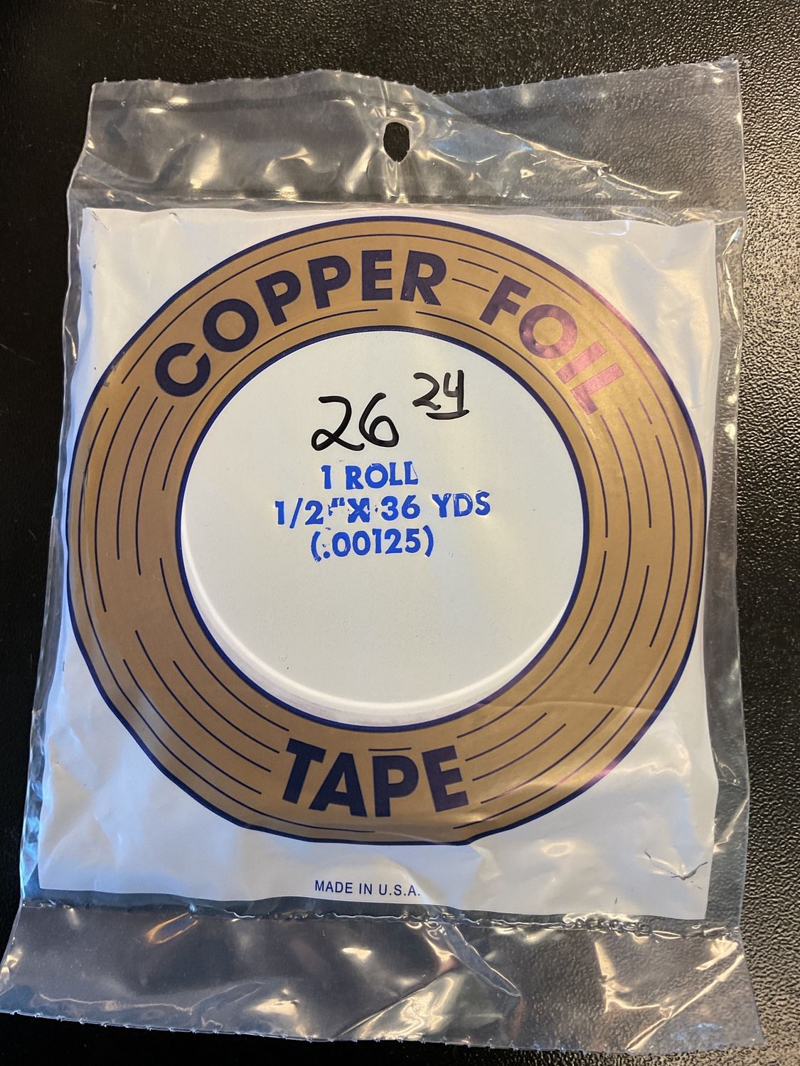 Copper Foil 1/2 x 36 Yards