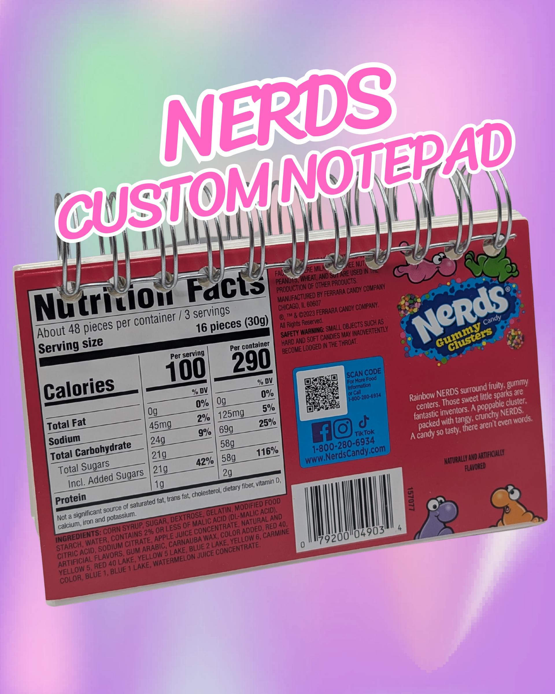 Nerds Gummy Cluster Custom Notepad