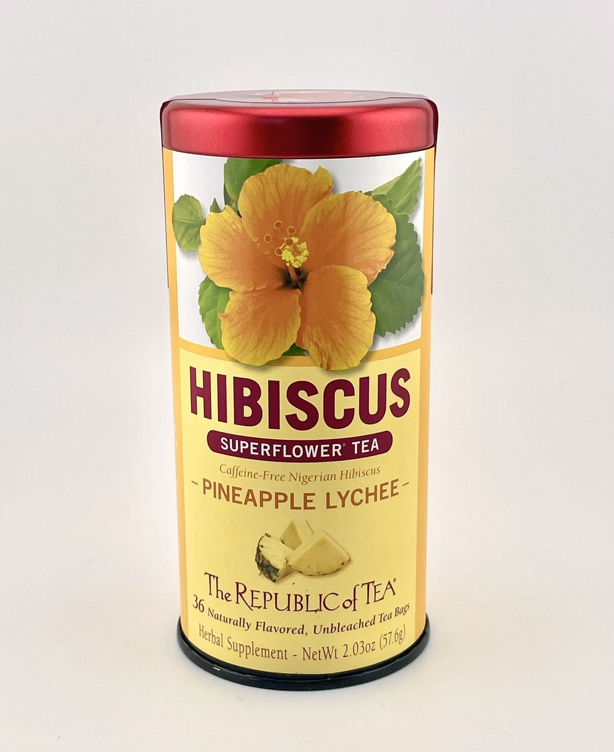 Pineapple Lychee Hibiscus Tea (36 Tea Bags)