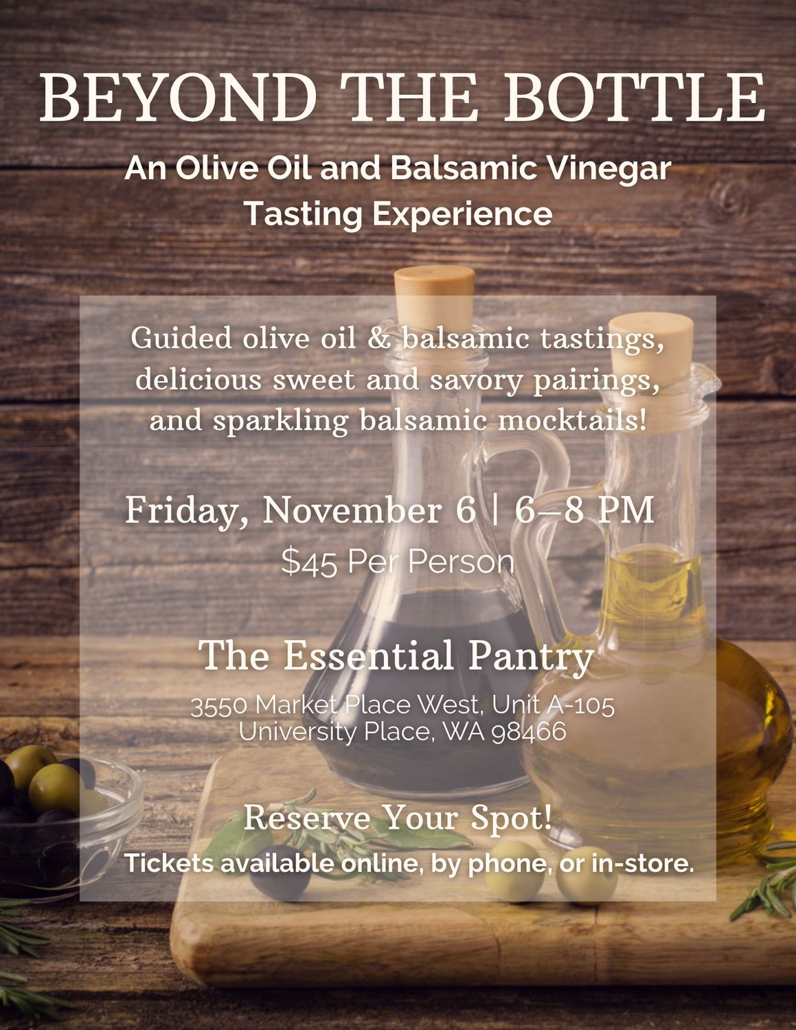 Beyond the Bottle Class Ticket