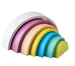 Wooden Rainbow Stacking Toy, Colour: Bright