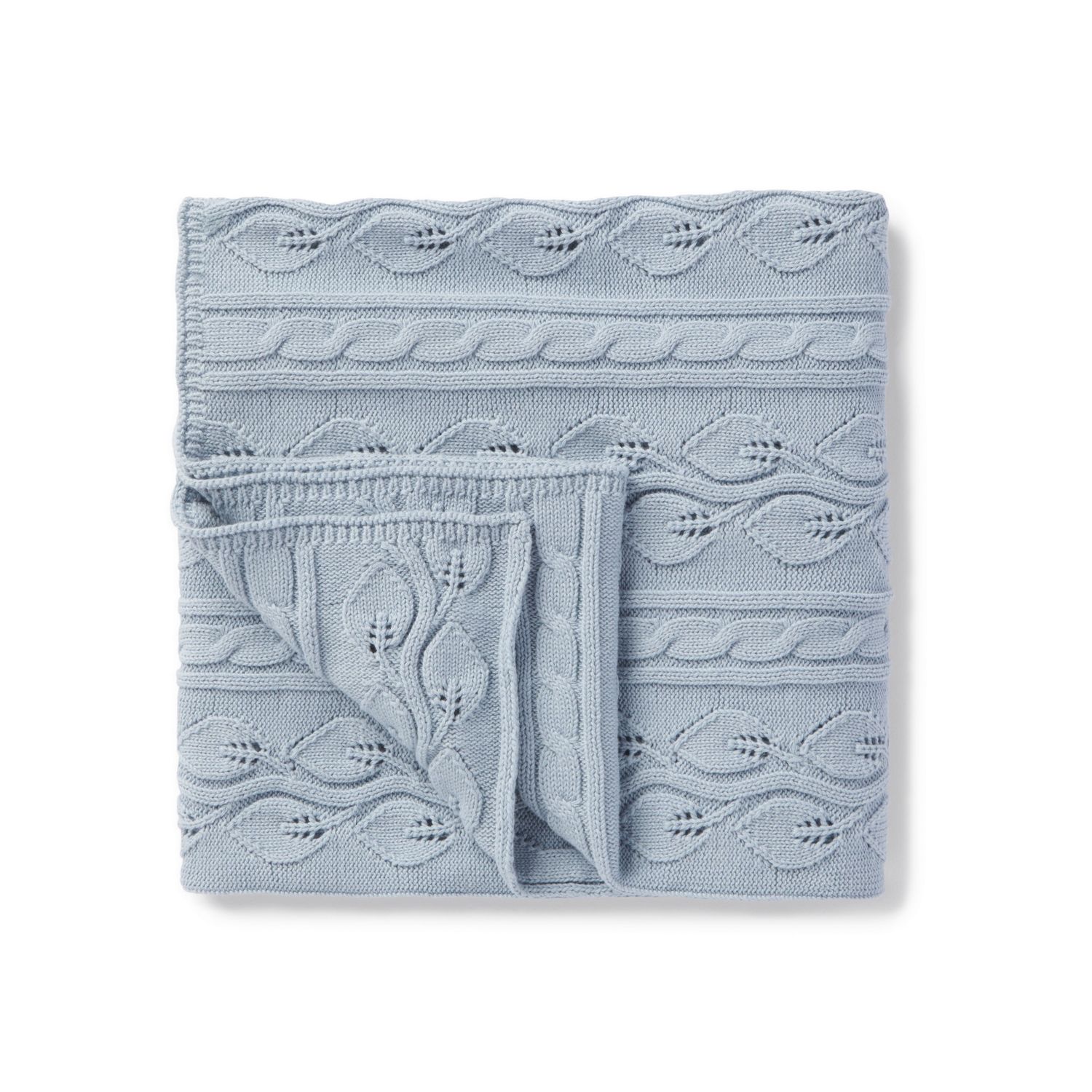 Aster &amp; Oak Cable Knit Blanket - Fog