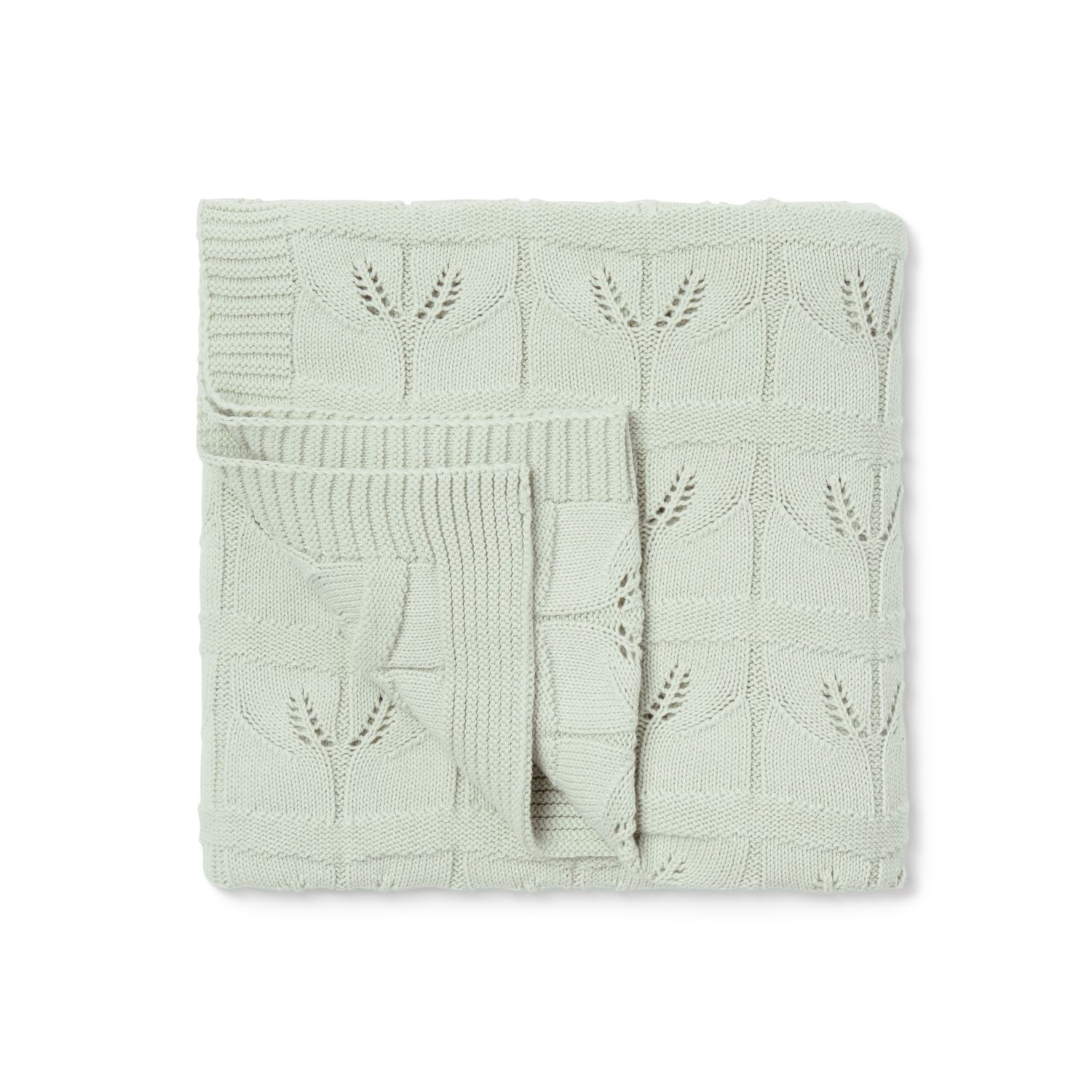 Aster &amp; Oak Sage Leaf Knit Blanket