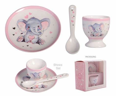 Baby Elephant Egg Cup Set