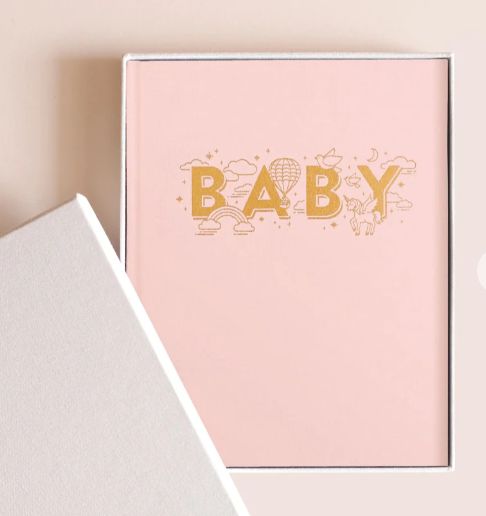 Baby Milestone Book Large Boxed, Color: Rose