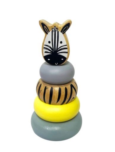 Wooden Safari Animal Stackers, animal: Zebra