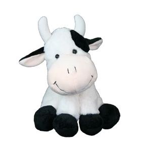 Hopscotch Soft Toy, animal: Black/white Cow