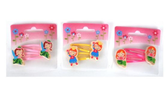 Wooden Hair Clips Assorted, Style: Barrette Pair