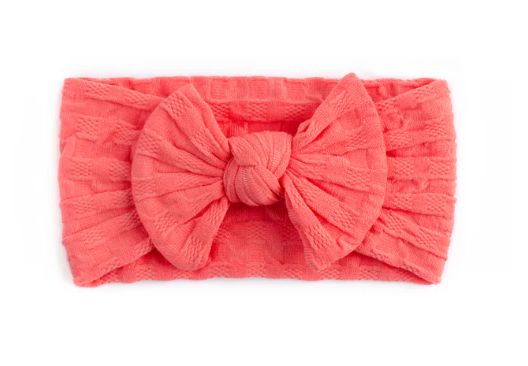 Big Bow Headband, Colour: Coral