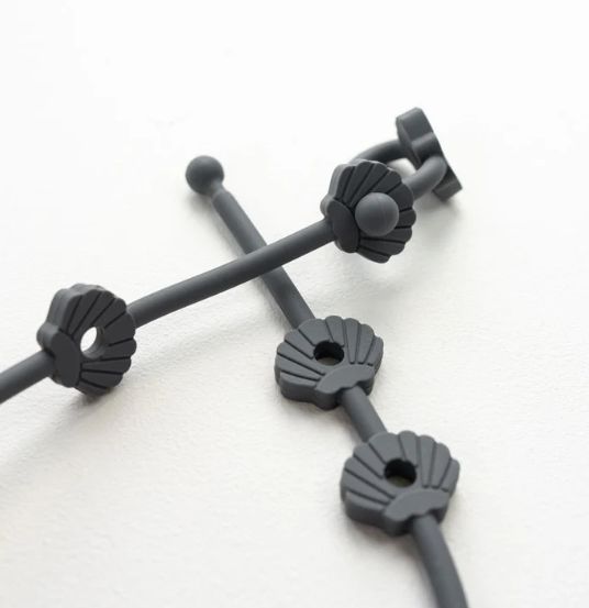 Silicone Strap-it, Colour: Charcoal, Style: Teddy