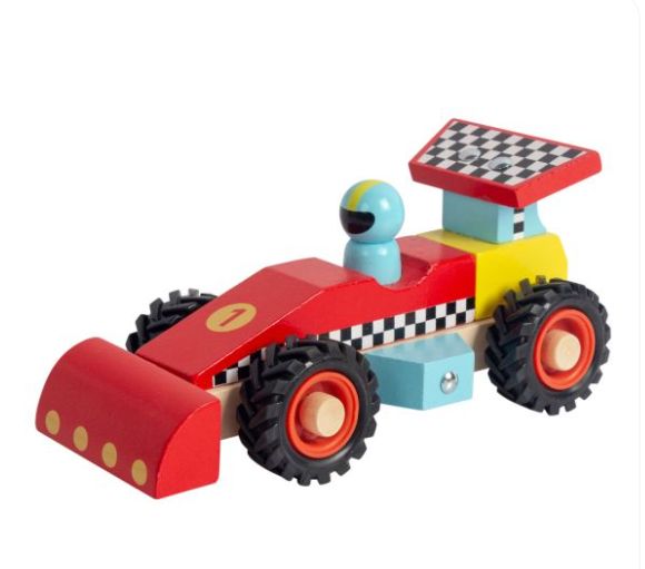 Wooden Vehicle, Colour: Red Race Car