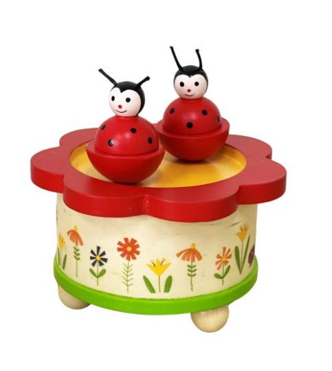 Dancing Twin Music Box, animal: Ladybug