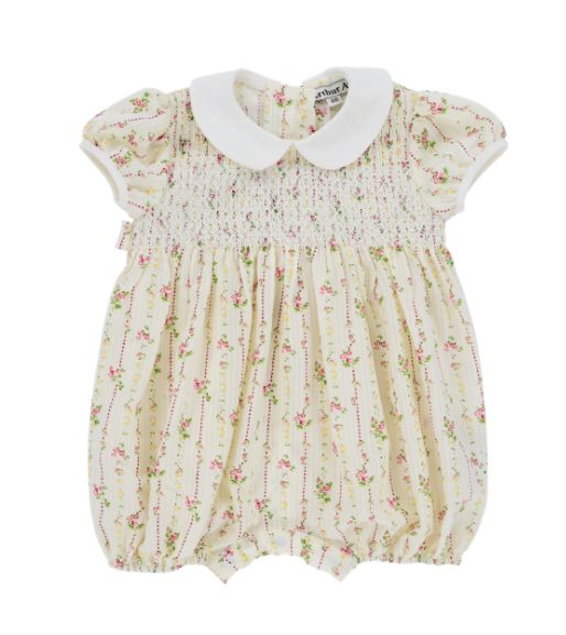 Arthur Avenue Dusty Rose Lemon Peter Pan Playsuit