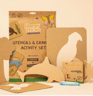 Honeysticks Jumbo Stencils and Crayons Activity Set