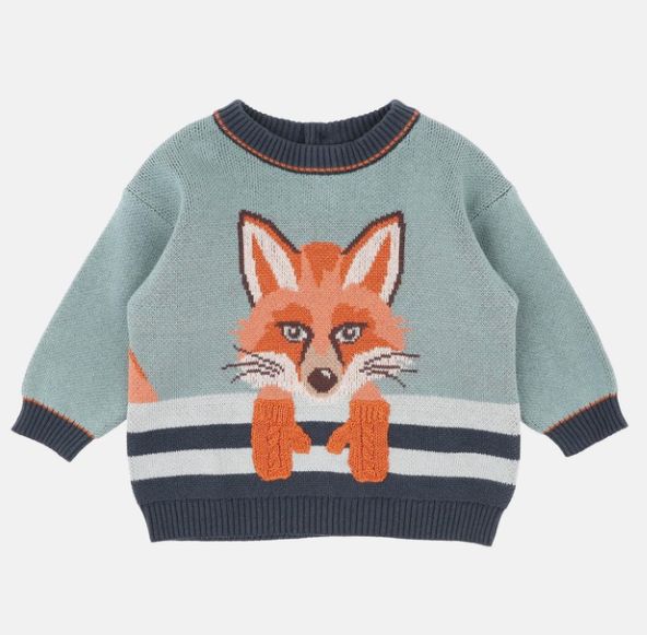 Mr Fox in Mittens Knitted Jumper