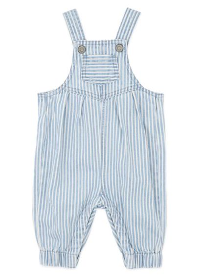 Winter Vacay Stripe Denim Overalls
