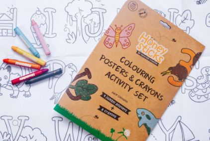 Honeysticks Colouring Posters and Crayon Activity set