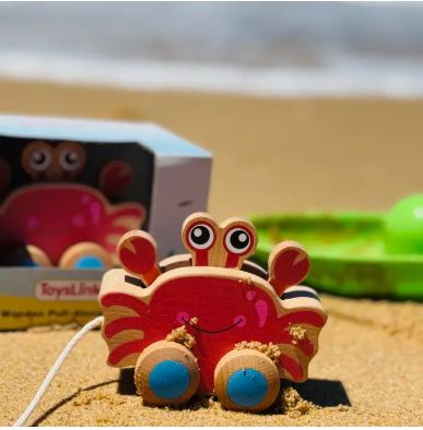 Wooden Pull Along Crab