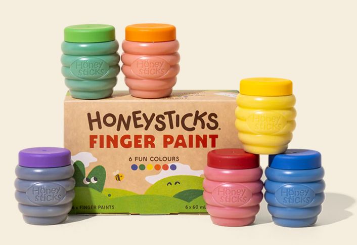 Honeysticks Finger Paints 6 Pk