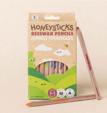 Honeysticks Beeswax Jumbo Triangle Pencils