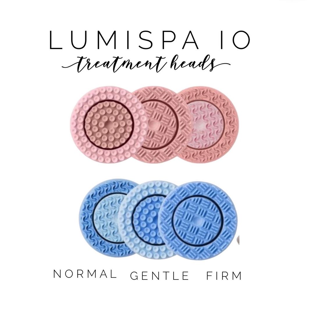 LumiSpa iO Treatment Heads - Both Blue and Rose Gold