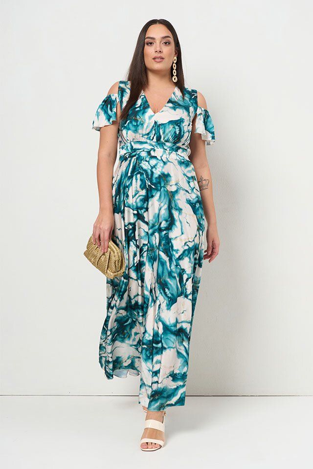 Abito Curvy lungo green