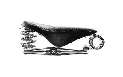 BROOKS, B33 UNIQUE BLACK CHROME STEEL SADDLE W/ CLAMP