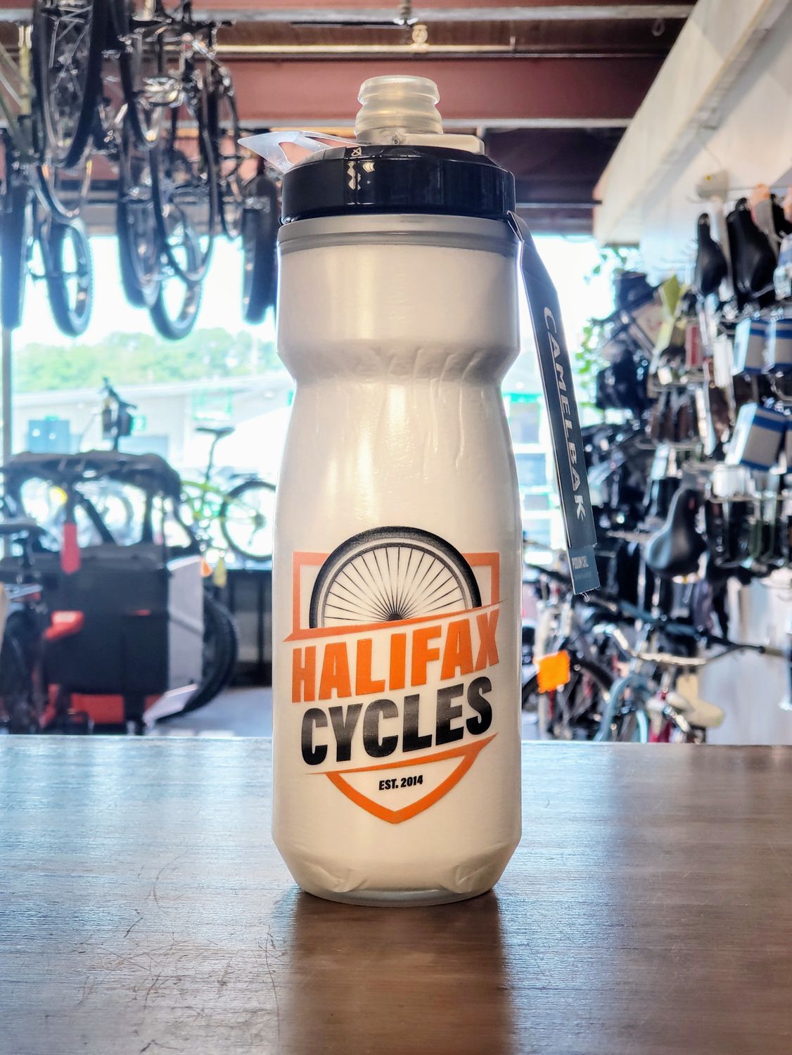 Camelbak Halifax Cycles bottle, Podium Chill 21oz White/Black