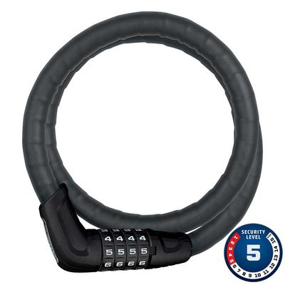 Abus, Tresor 6615C Steel-O-Flex, Cable Lock, Combo, 15mm, 85cm, 2.8', Black