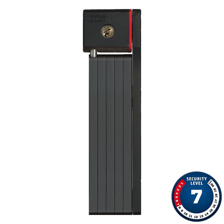 Abus, Bordo uGrip 5700 SH, Folding Lock, Key, 80cm, 2.6&#39;, 5mm, Black