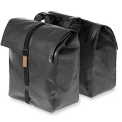 Basil, Urban Dry Double Bag, Double bag, Solid Black