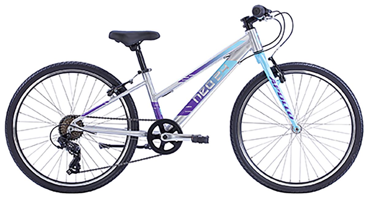 NEO bike geared 24&quot; BRUSHED EACH ALLOY/ICE BLUE/PURPLE FADE