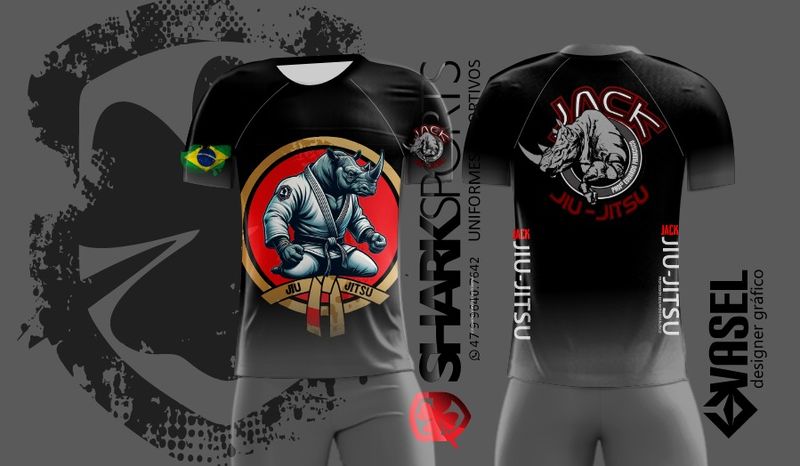 Camiseta Estilo Rash Guard - PRETA