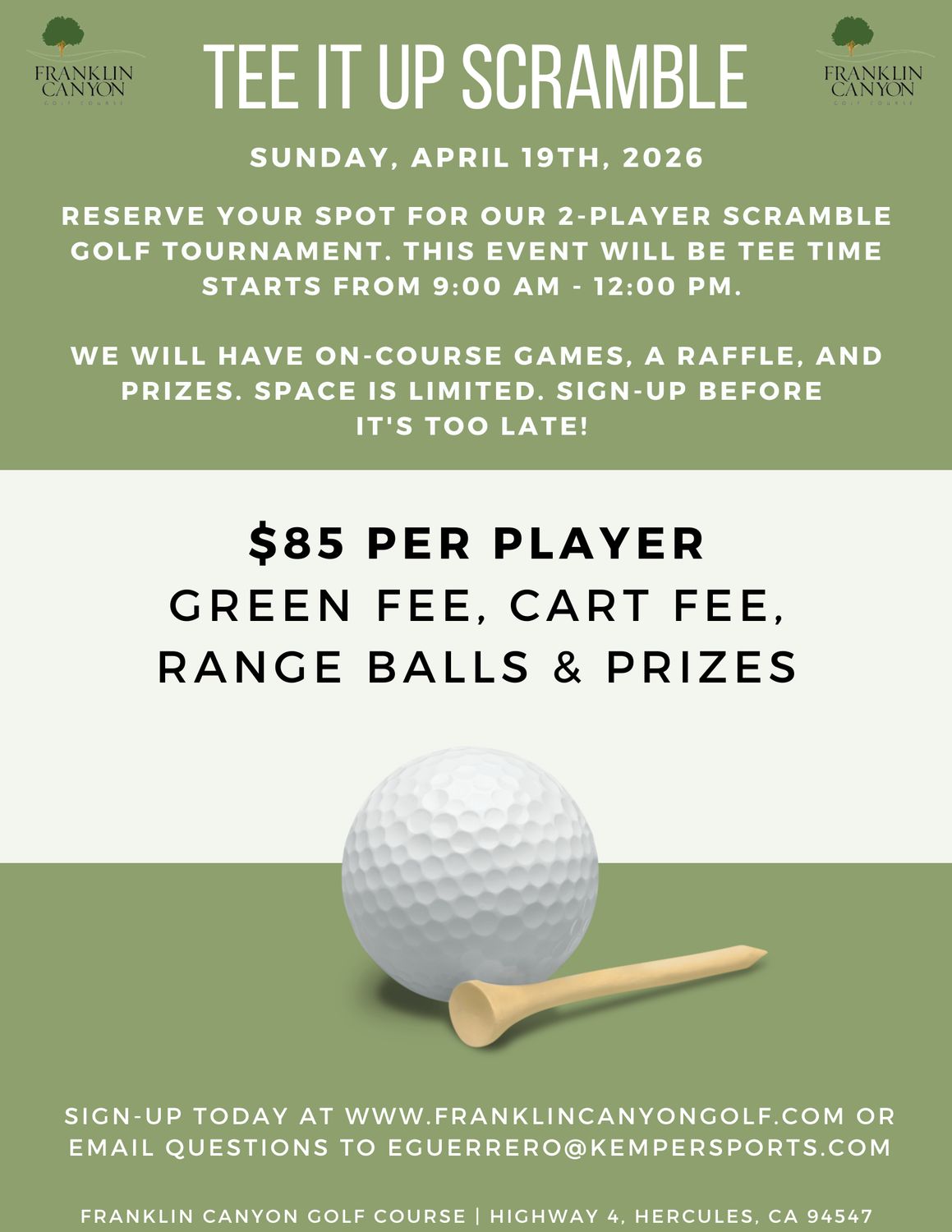 The Tee it Up Scramble Golf Tournament