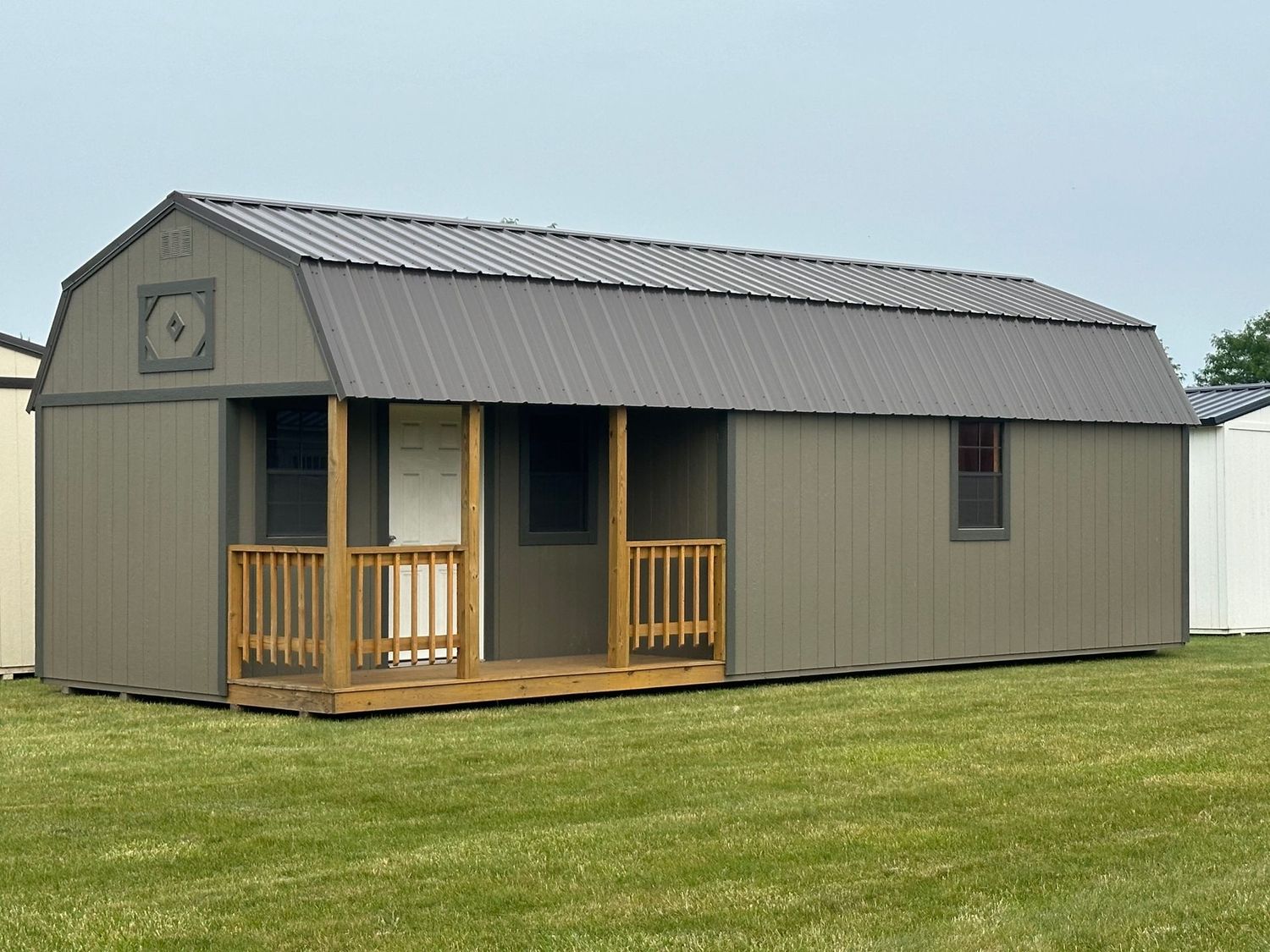 12x32 Lofted Corner Porch Cabin #01563