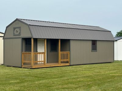 12x32 Lofted Corner Porch Cabin #01563