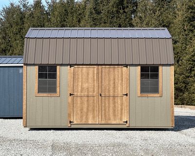 10x16 Lofted Garden Shed #01789