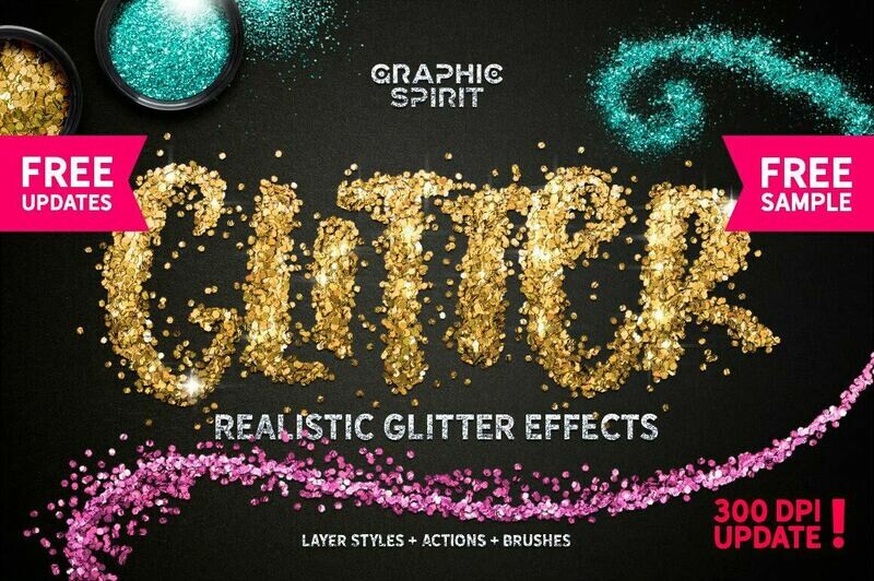 GLITTER PRO Styles, Actions, Brushes