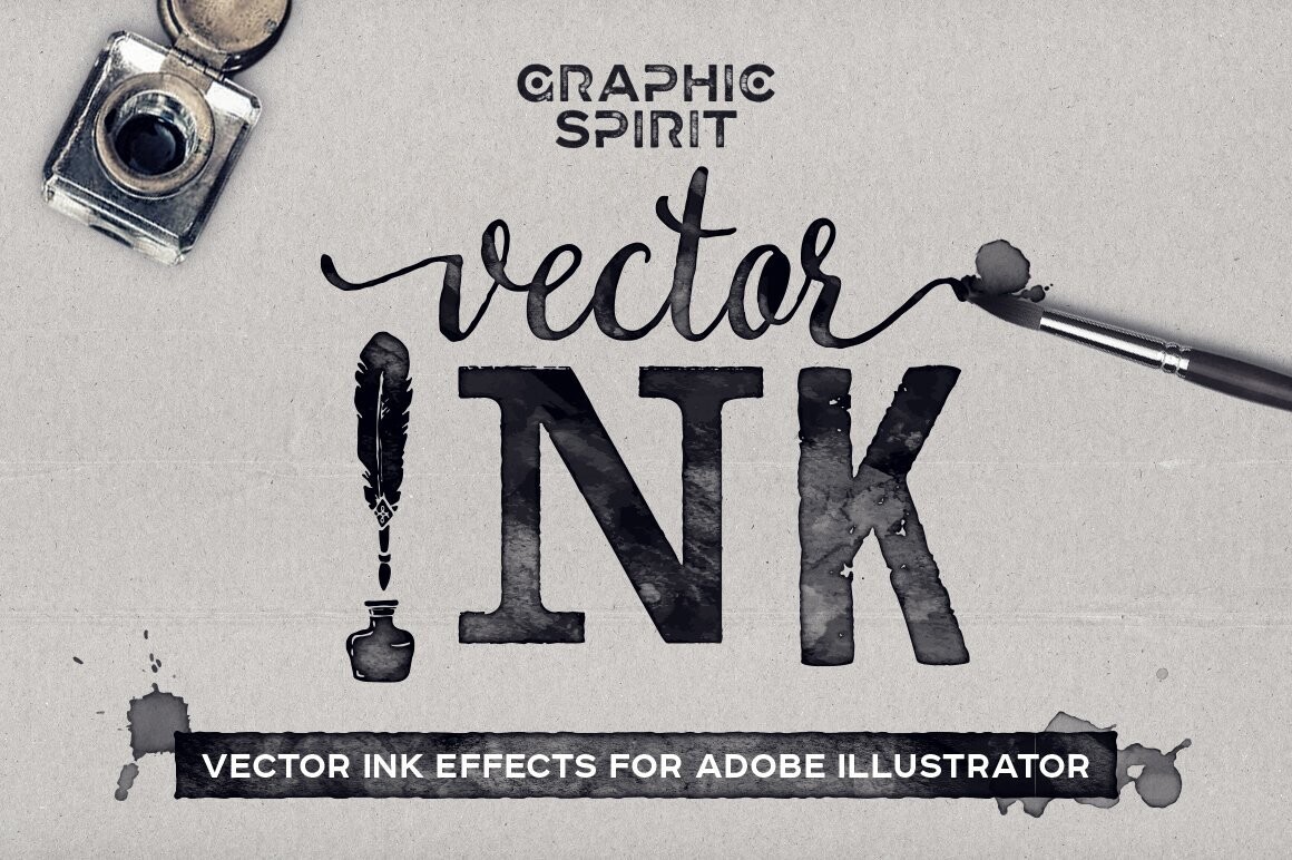 VECTOR Ink Effects For Adobe Illustrator